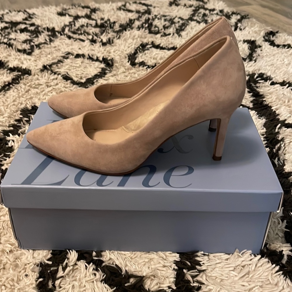 Essex Lane Taupe Suede Heels/Pumps